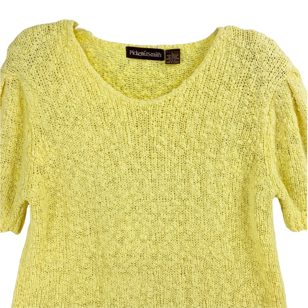 Vintage Popcorn Knit Short Sleeve Sweater - Picture 2 of 13